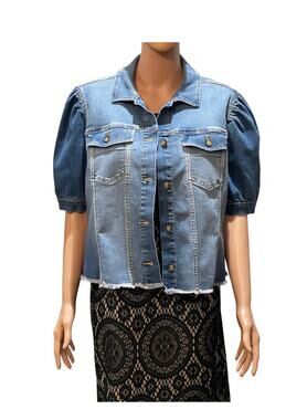 Love Trend Denim Cropped Jackey Medium